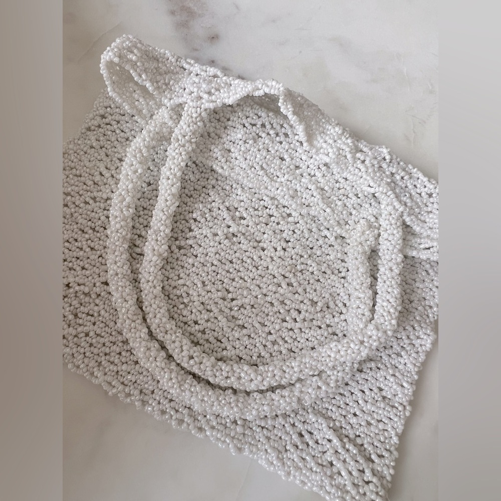 Vintage Beaded Evening Handbag | 7” x 7” Square Silhouette - Picture 3 of 4